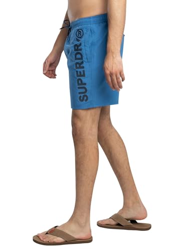 Superdry Men's Sport Graphic 17 Swim Shorts, Monaco Blue, L2