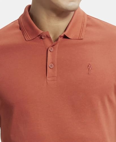 Image of Jockey 3912 Men Super Combed Cotton Rich Solid Half Sleeve Polo T-Shirt