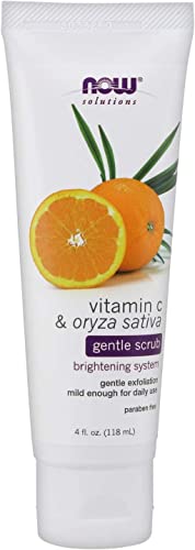 Now Solutions, Vitamin C And Oryza Sativa Gentle Scrub, Brightening System, Gentle Mild Exfoliation For Daily Use 4-Ounce #TOP17