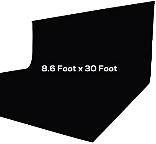 Image of Eloies Professional (Heavy Duty Thick Lekra Polyester Fabric) Black Backdrop for Photography Video Making Photoshoot Background for Photography Recording Photo, Photoshoot (8'.6 inch Feet x 30 Feet)