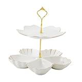 Photo Gallery flcpjgv alzata per dolci in ceramica a più livelli, supporto da tavolo per dessert, decorazione per la casa, esposizione di dessert alla frutta, supporto per, 2 livelli bianco Photo Gallery flcpjgv alzata per dolci in ceramica a più livelli, supporto da tavolo per dessert, decorazione per la casa, esposizione di dessert alla frutta, supporto per, 2 livelli bianco