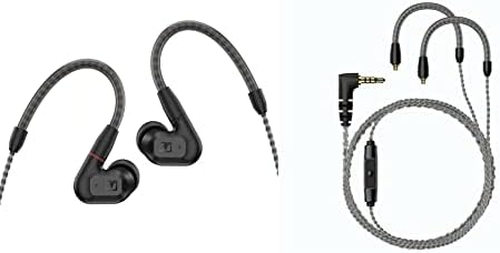 Sennheiser Wired Earphones IE 200 Dynamic In-Ear Audio File TrueResponse Transducer Blade Cable Ear Hook Earphone + MMCX Blade Cable for Sennheiser IE Series with Mic 3.5mm Stereo Mini Plug 700259