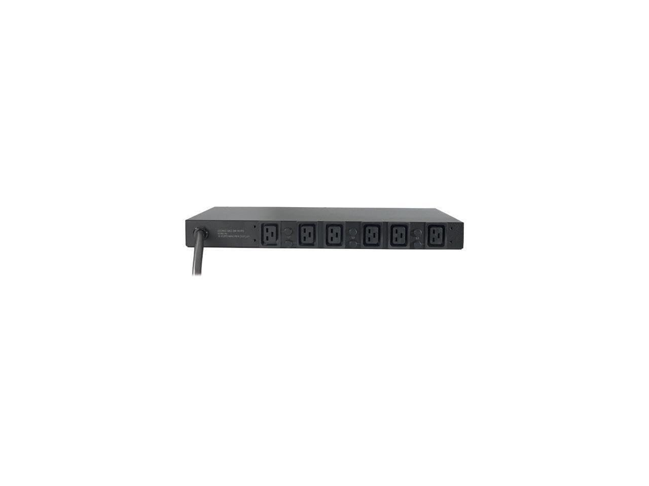 APC Rack Mount PDU, Basic 200V-240V/50A Three-Phase PDU, (6) Outlets, 1U Horizontal Rackmount (AP7516)