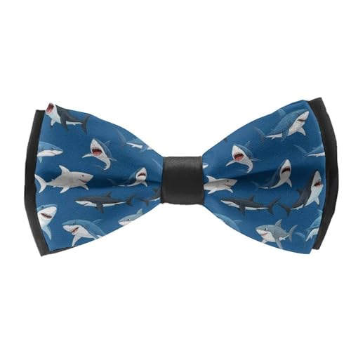ACCXECTGGV Men's Bow ties, Shark Adjustable Pre-tied Bow ties For