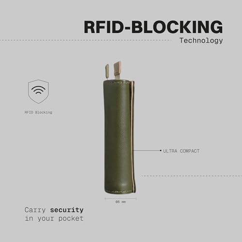 The Frenchie Co. - Speed Wallet Mini - Ultra-Slim Front Pocket Card Holder - RFID Blocking Quick-Access Pull Tab - Full-Grain Italian Leather Minimalist Wallet for Women3