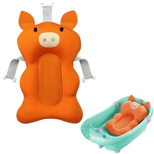 Image of Baby Bath Seat Support Net Soft Infant Bathing Seat Support Mat Suspension Shower Pad Adjustable Non-Slip Newborn Bathtub Sling Mat Baby Sink Bather Tub Shower Net Bathtub Sit Up Mesh 0-8 Month