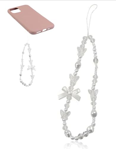 IPNSDON 1 Pcs- Handy Lanyard, Handy-Anhänger, Handgemachte Anti-Lost Handyhülle Anhänger Anhänger Kette, Telefon Lanyard Handschlaufe Handgelenkschlaufe Perlen Kette Lanyard Schmuck