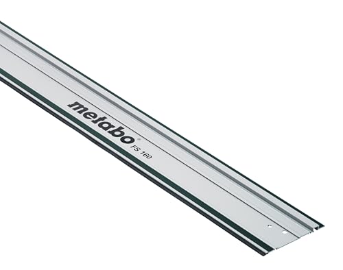 metabo Führungsschiene FS 160-160 cm - Präzise Aluminium-Schiene für Handkreissägen, rutschfest und sicher Dank Haftbelag, ideal für exakte Längsschnitte, erweiterbar mit zweiter Führungsschiene