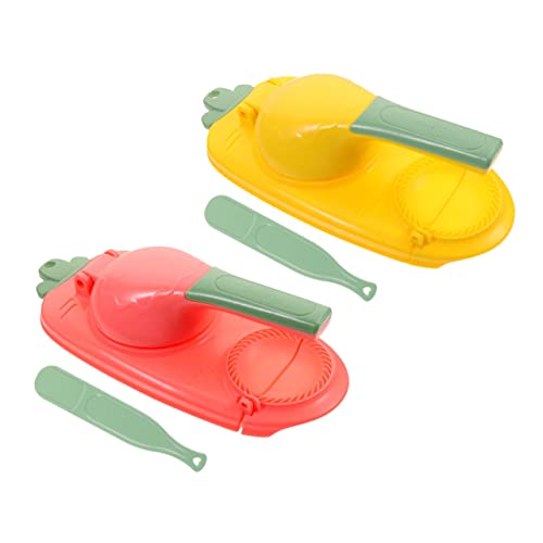 Alipis 2 Sets Manual Dough Presser Double Head Dumpling Maker Easy to Use for Kitchen