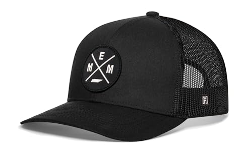 Image of HAKA State City Trucker Hat for Men & Women, Adjustable Baseball Hat, Mesh Snapback, Sturdy Outdoor Black Golf Hat