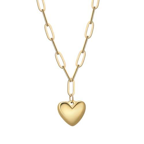 Gold & Silver Heart Pendant Necklace for Women - Trendy Stuff, Birthday & Daughter Gifts - Main Image