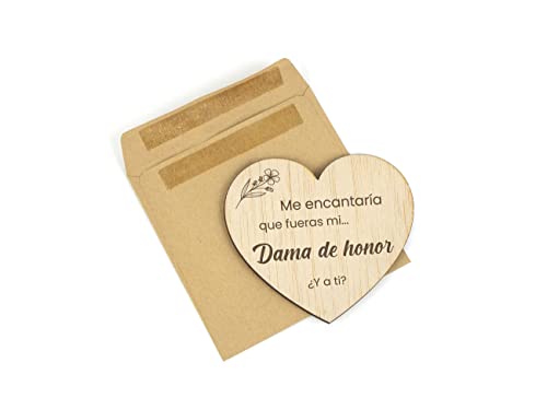 CONTRAXT Regalos para Damas de honor. Ideas originales Quieres ser mi Dama de Honor Detalle idea regalos originales Peticion Damas de honor regalo boda novios (Dama)