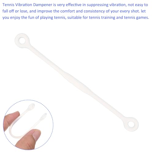 M METERXITY 6 Pack Tennis Dampener - Shock Absorber, Silicone Racquet String Damping, Apply to Tennis Racket (12cm, Clear) - Image 4