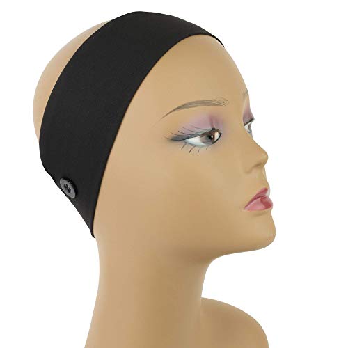 MainBasics Headband with Buttons for Face Masks (Black)