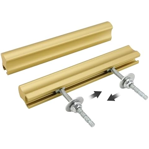 Peaha 10 Pack Adjustable Cabinet Pulls Gold Cabinet Handles, 1" to 4" Adjustable Hole Distance Drawer Pulls Cover
