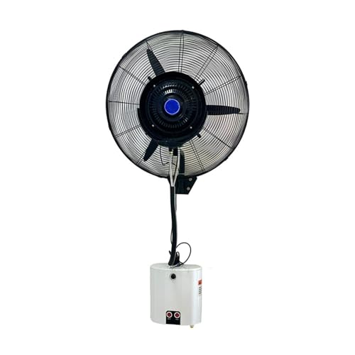 HJYryhyfddply Ventilador de Pared Exterior de 3 Velocidades, Ventilador con Agua Pulverizada para Patio, Restaurante Exterior y Taller(75cm/29.5in)