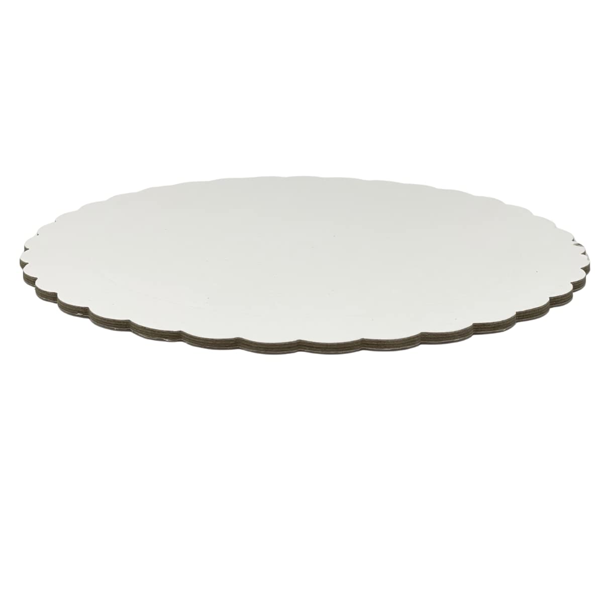 Decoraciondulce 10 x Discos/Bases Extrafuerte de 20cm X 3 Mm. Altura para pasteles (10 X Blanco)