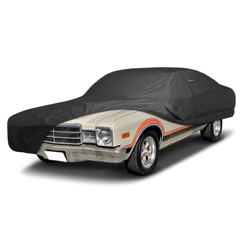 Image of iCarCover Premium Custom Car Cover for 1976-1980 Plymouth Volare 4-Door Heavy Duty Waterproof All Weather Rain Snow UV Sun Protector Custom Full Exterior Indoor Outdoor Protection Car Cover (Black)