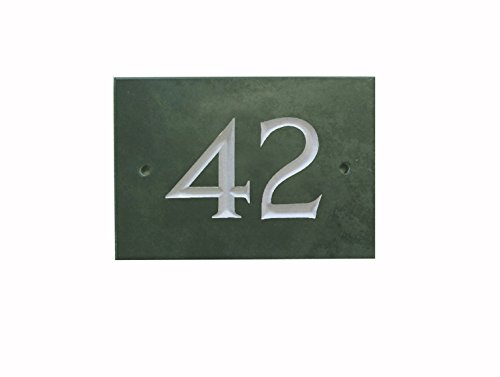 Green Slate House Number (1-99) (No 42) — image 1
