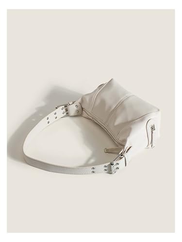 Floerns Women's Y2k Leather Hobo Bag Street Grommet Eyelet Shoulder Handbag4