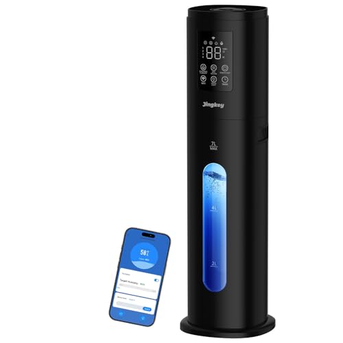 Image of Large Humidifier Large Room with Smart App & Remote Control, 7L /1.85Gal Humidifiers, Cool Mist Smart Humidifier for Home Midnight