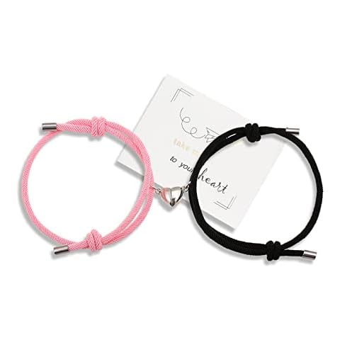 EPVOA Couple Magnetic Bracelet, Mutual Attraction Matching Bracelets Couples Bracelets, Forever Love Vows Promise Bracelets, Valentine's Gifts for Boyfriend Girlfriend Men Women Lovers Cover