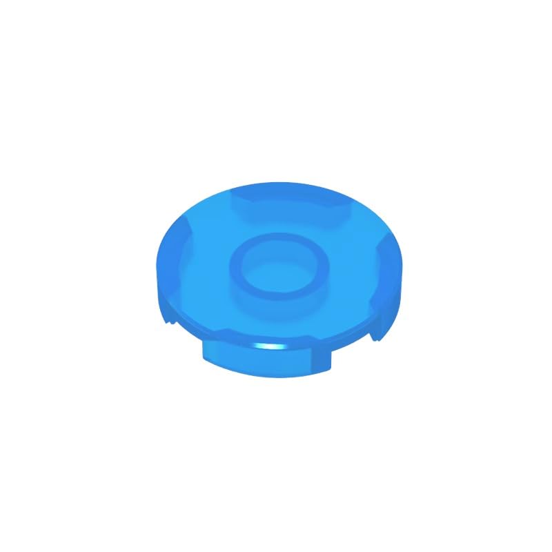 Gobricks 14769 Circular Plate Tile Round 2x2 with Bottom Stud Holder 50 Pieces GDS-611 Compatible with Lego Building Blocks Color:Trans-Dark Blue — image 1