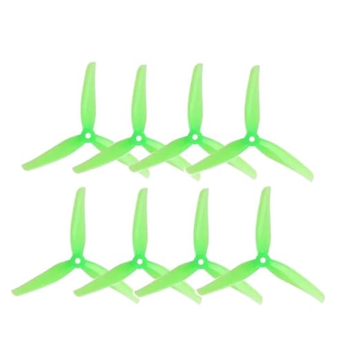 Hélices à trois pales de 5 mm F5 pour drones FPV 5140 en pack de 4 paires vert