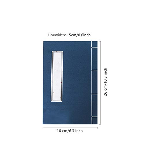 Kymy Half Sheng Shu (Raw Ripe) Xuan Paper/Sumi Paper/Rice Paper,Chinese Japanese Calligraphy Kanji Small Script Book,Lettering Writing Drawing Paper With Vertical Line (Yellow:6.3 Inch X 10.3 Inch) #TOP1