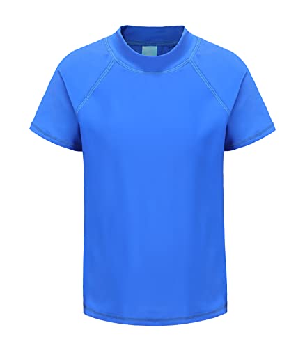 Image of HowJoJo Boys Short Sleeve Rash Guard Shirts Swim Shirt UPF 50+