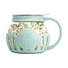 Ecolution Patented Micro-Pop Microwave Popcorn Popper with Temperature Safe Glass, 3-in-1 Lid Measures Kernels and Melts Butter, Made Without BPA, Dishwasher Safe, 1.5-Quart, Aqua