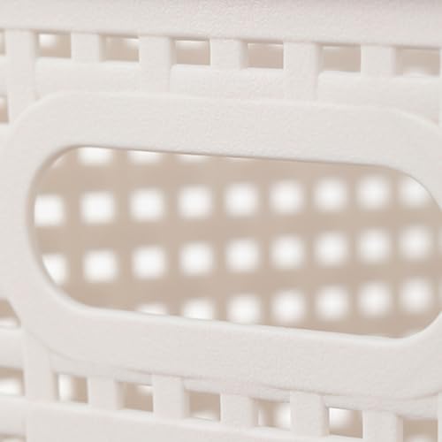 Boîtes de rangement empilables x3 avec couvercle bois pour armoire - 7