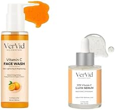 VerVid Vitamin C Face Wash & Serum | Daily Glow Duo for Radiant, Beightening and Healthy Skin