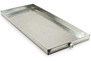 18" x 44" x 2" Galvanized Metal Condensate Drain Pan