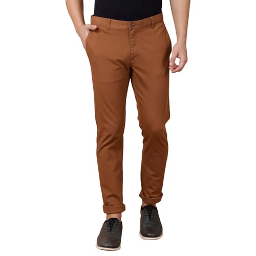 Image of Blackberrys Men's Cotton Slim Fit Casual Trousers