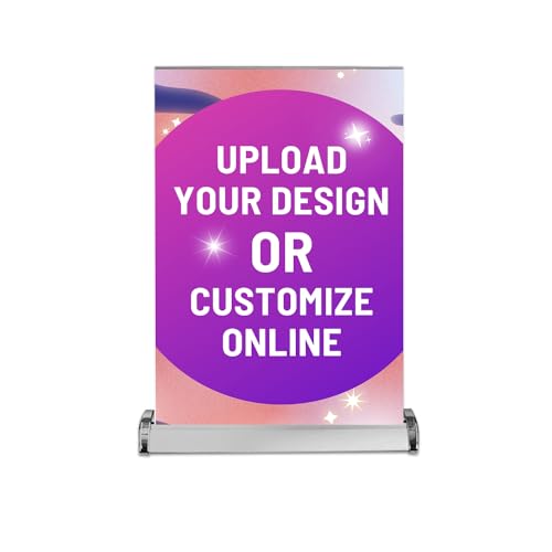 Custom Table Top Retractable Banner Display, 11.5