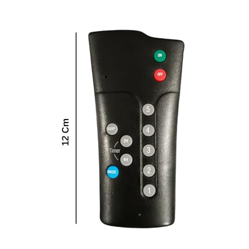 Image of Remote Control Compatible for Crompton ENERGION CROMAIR BLDC Ceiling Fan - Please Match The Image with Your Old Remote Before Placing The Order (Black) (Crompton Fan)