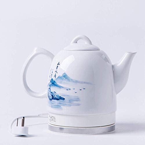 Tetera Eléctrica Cerámica Azul y Blanca 1.2L miniatura 2