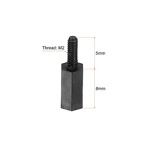 PATIKIL M2 Nylon Hex Standoff Screws Nuts, 1Set/100Pack PCB Male Female Threaded Kit for Motherboards Computer Cases - Image 2