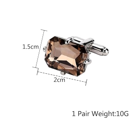 Gemelos de acero inoxidable champán con cuatro garras como regalo de bodas para hombres 2