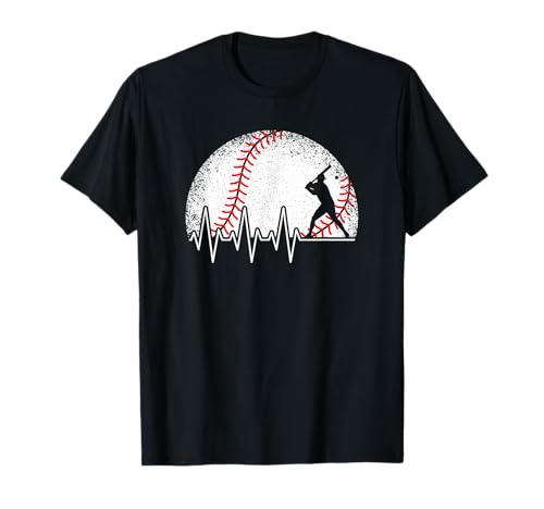 Baseball Herzschlag Baseballspieler Ball Herren Jungen T-Shirt