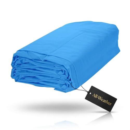 ZOVAR Poolfolie 360x90 cm rund 0 25 mm blau überlappend für Stahlwandpool UV-beständige passgenaue Poolinnenfolie Winterfest Aufstellpool