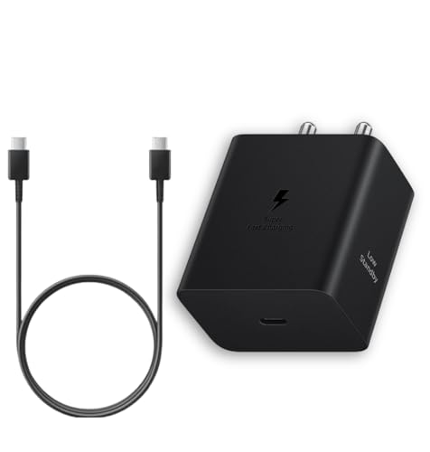 Image of Original 25W USB-C Power Adapter & Cable Compatible with Samsung Galaxy M55 /M54 /M33 & More Fast Charging Set Compact & Durable Black -New Model