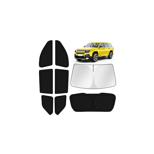 Image of KUST Car Window Shades for Jeep Grand Cherokee 2022-2025 2026 Windshield Sun Shade Side Window Cover UV Block Privacy Protection Accessories for Camping Blackout Rear Back Full Set 8PCS
