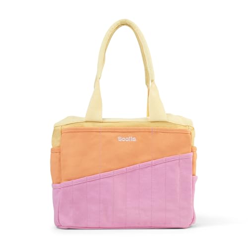 Soolla Studio Bag: Art Supply Storage Organizer & Pottery Tool Bag Washable Tote Yarn Bag Crochet 30 Pockets 15+ Colors (Becca Sands)