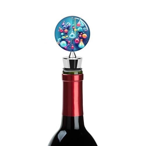 Bouchon de vin réutilisable avec design 3D de chimie de qualité supérieure - 7