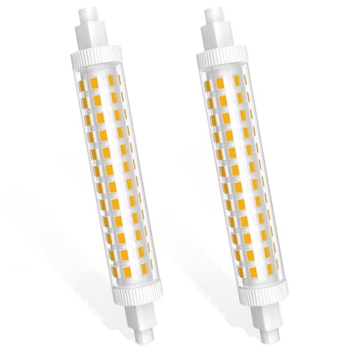 Lacnooe R7S LED Bulb 118mm 100W Equivalent Dimmable T3 J Type Double Ended Floodlight Bulbs for Work Security Landscape Lights Floor Lamps 120V 10W 1000 Lumen Warm White 3000K Pack of 2