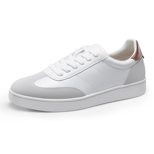 Bruno Marc Men's Casual Fashion Sneaker Lace-Up Dress Shoes 8.5 White