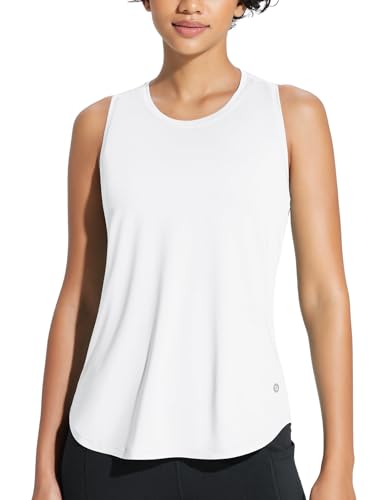 baleaf Women's Workout Tank Tops Athletic Yoga Top Racerback Sleeveless Running Shirts Quick Dry Gym Outdoor UPF50+2