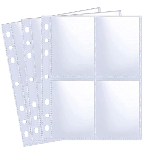30 Pack 240 Pockets 2.5x3.5” Photocard Sleeves for 6 Ring A5 Binder, Ultra-Clear K-pop Photocard Sleeves, Double-Sided 4 Pocket Photo Pages, Top Loading Photo Sheet Protector for P image 8